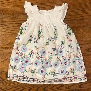 Chloe + Isabel White Floral Embroidered Kids Dress
